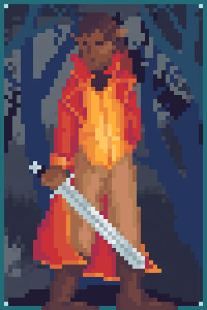 Full body pixel portrait