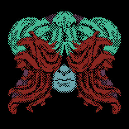 Pixel art character portrait